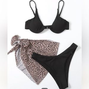 Black wire bikini set